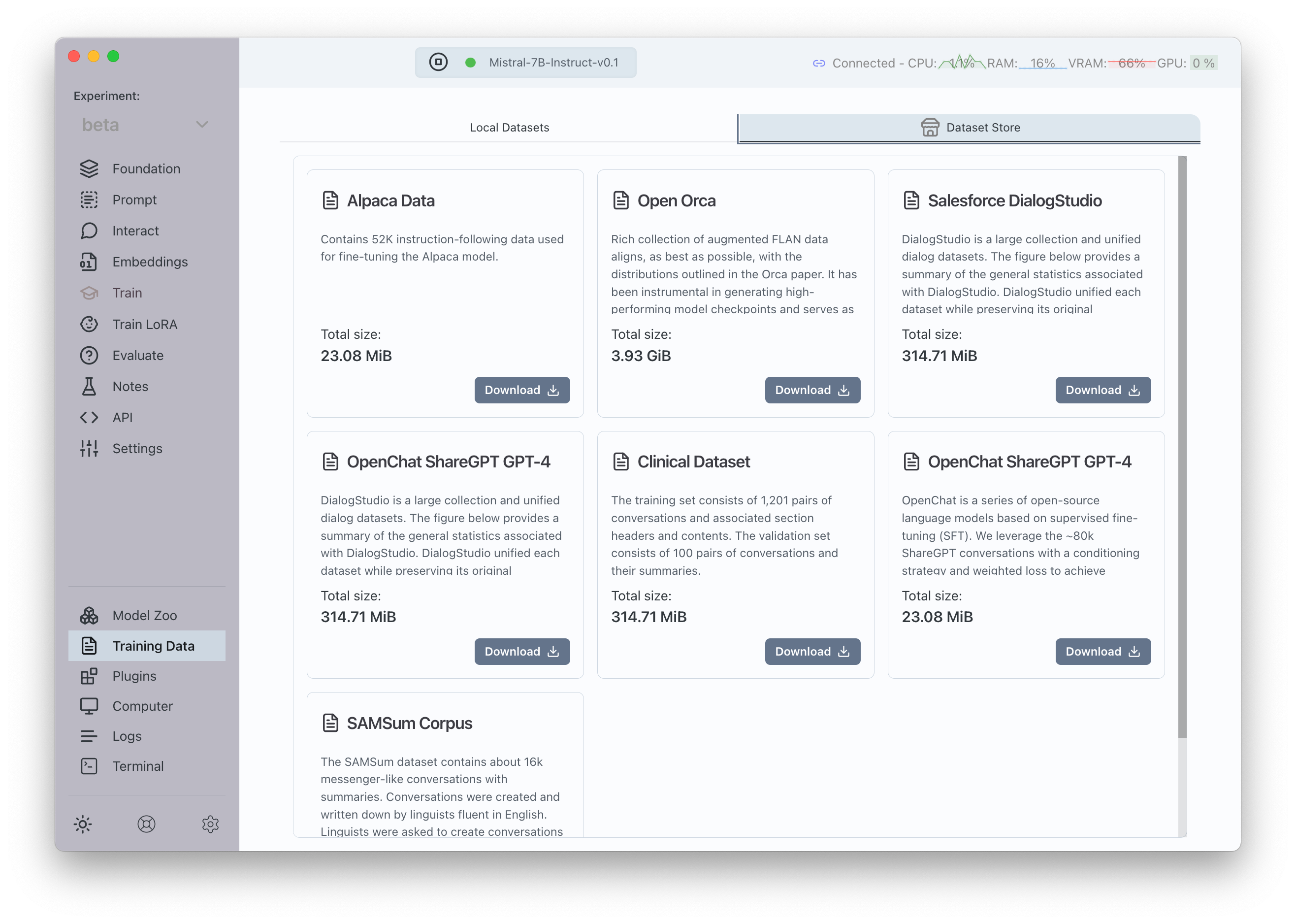 Dataset Zoo